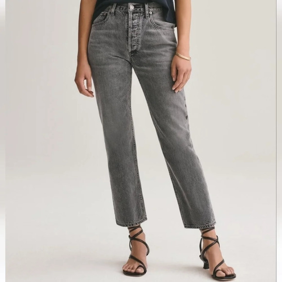 Agolde Ripley Straight Leg Crop Jeans - Picture 1 of 9